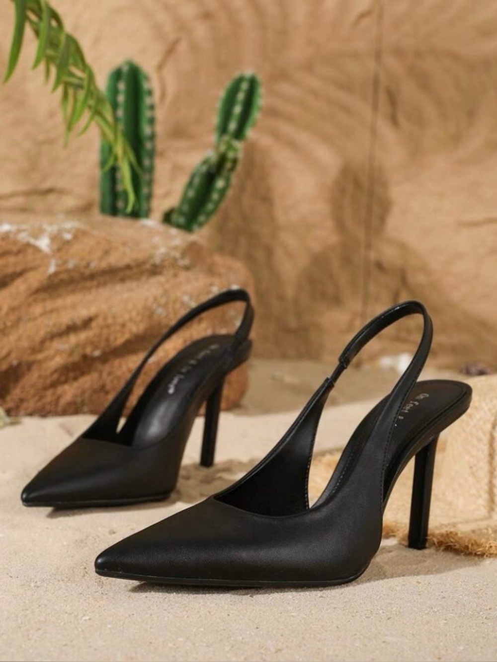 Black Slingback Heels